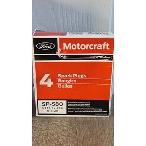 Motorcraft SP-580 CYFS-12-YT4 Iridium Spark Plugs 4 Pack for Ford Vehicles